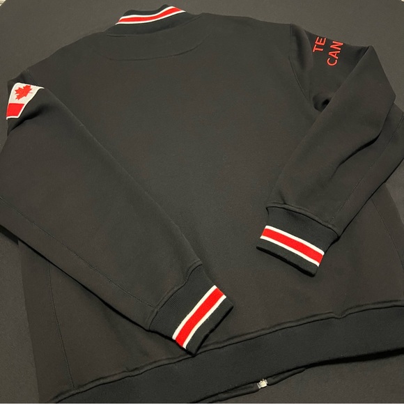 Team Canada Vintage Style Black Full Zip Sweater Jacket With Embroidery XL - Picture 10 of 11
